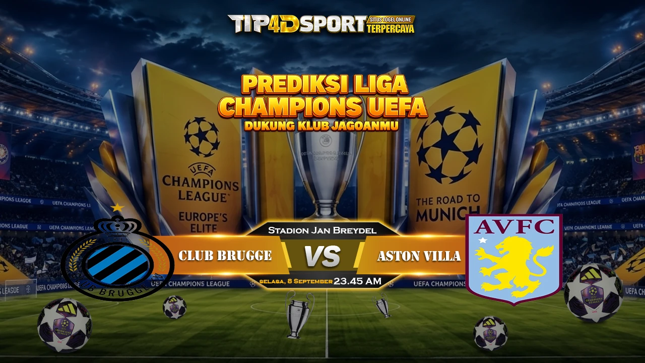 Pertandingan fase liga UEFA Champions League 2026/2027 antara Club Brugge dan Aston Villa